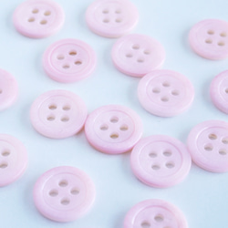 (3個) 10mm ピンクの貝ボタン フランス製 ＊ 天然素材 シェルボタン 女の子 1枚目の画像