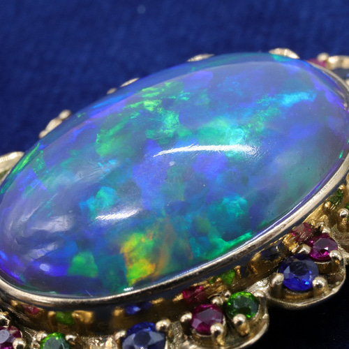 最終価格 K18 メキシコオパール トルマリン サファイア ペンダント トップ 最終価格 K18 メキシコオパール トルマリン サファイア