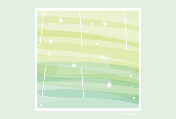 初夏「Raindrops」　　雨　しずく　ポストカード/3枚セット　　naturako 3枚目の画像