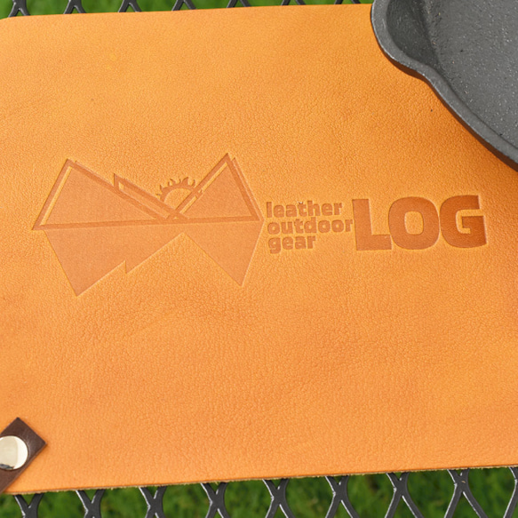 【限量特價】隔熱墊，栃木皮革，日本製造，真皮材質，時尚美觀，適用於廚房、戶外和露營，LOG002 第9張的照片