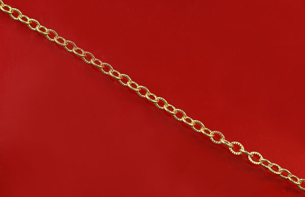 K14 ゴールドフィルド チェーン#38-P1、パターンチェーン /　5mカット　＃4988－Ｂ