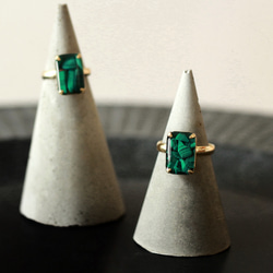 gemstone jewelry マラカイトのリング 1枚目の画像