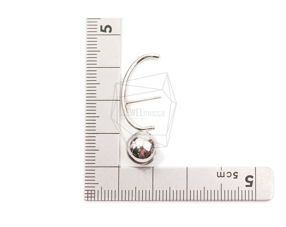ERG-2091-R [2 件] 圓球耳環，圓球耳釘 第5張的照片