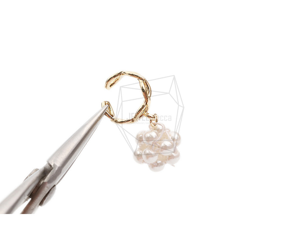 ERG-2092-G [2件裝] 珍珠圓形耳夾耳環 第4張的照片