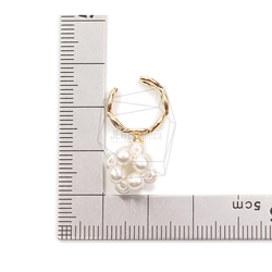 ERG-2092-G [2件裝] 珍珠圓形耳夾耳環 第5張的照片