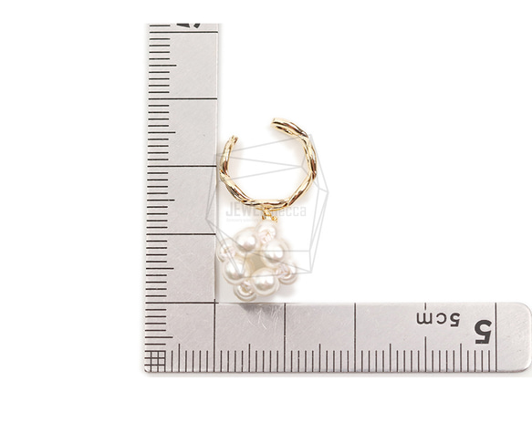 ERG-2092-G [2件裝] 珍珠圓形耳夾耳環 第5張的照片