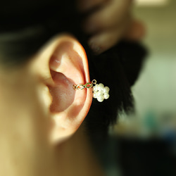 ERG-2092-G [2件裝] 珍珠圓形耳夾耳環 第6張的照片