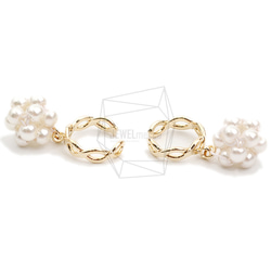 ERG-2092-G【2個入り】パールラウンドイヤーカフ/Pearl Round Earcuffs Earrings 3枚目の画像