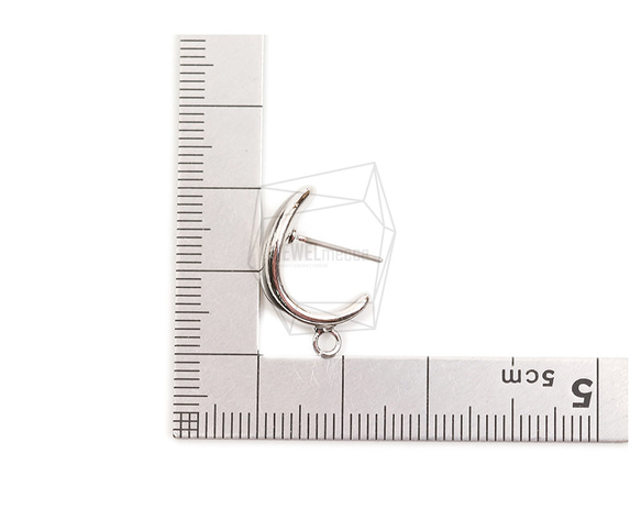 ERG-2097-R [2 件] L 形耳環，L 形耳釘 / 14mm x 20mm 第5張的照片