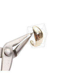 ERG-2098-G [2 件] L 形耳環，L 形耳釘 / 14mm x 17mm 第4張的照片