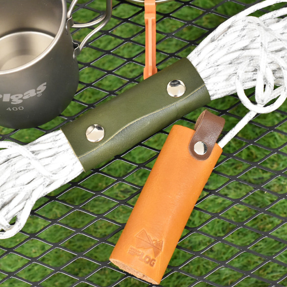 繩索固定器栃木皮革日本製造戶外求生露營攀岩 2 色 LOG 003 第1張的照片