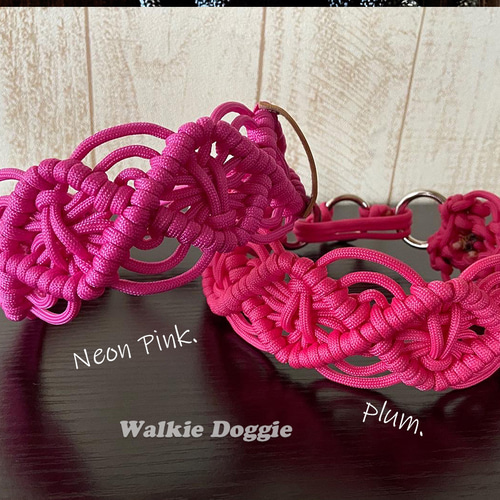 パラコードWD幅広ボヘミアン首輪#518 小型犬〜超大型犬向きハーフ