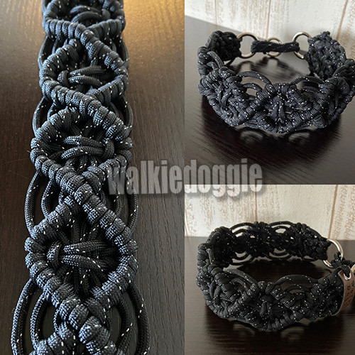 パラコード幅広ボヘミアン首輪#518 小型犬〜超大型犬向きハーフ