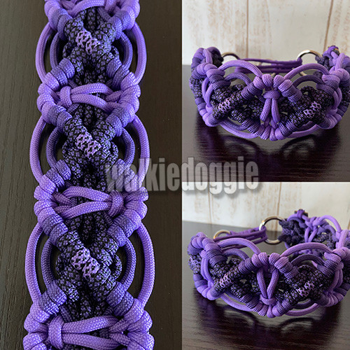 パラコード幅広ボヘミアン首輪#518 小型犬〜超大型犬向きハーフ