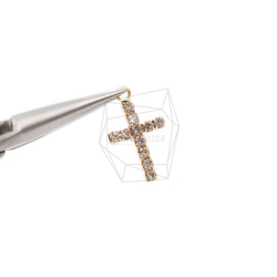 PDT-2595-G【2個入り】シンクロスペンダント,Thin Cross Pendant/11mm X 18mm 4枚目の画像