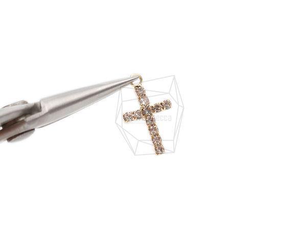 PDT-2595-G【2個入り】シンクロスペンダント,Thin Cross Pendant/11mm X 18mm 4枚目の画像