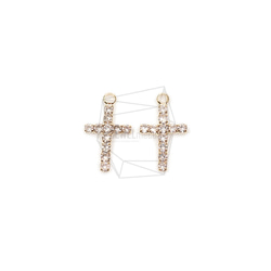 PDT-2595-G【2個入り】シンクロスペンダント,Thin Cross Pendant/11mm X 18mm 1枚目の画像