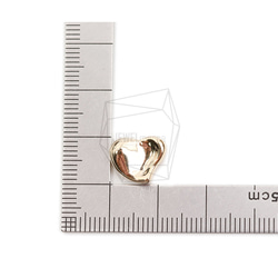 PDT-2597-G【2個入り】ハートペンダント,Heart Pendant/10mm X 12mm 5枚目の画像