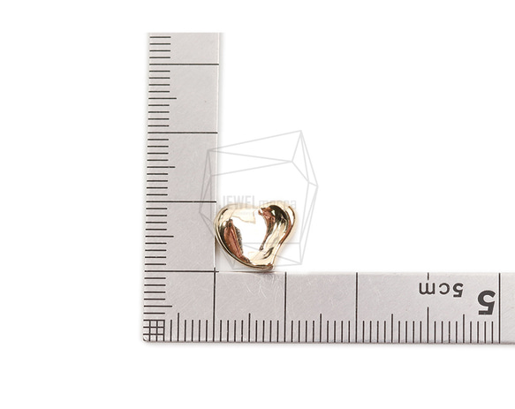 PDT-2597-G【2個入り】ハートペンダント,Heart Pendant/10mm X 12mm 5枚目の画像