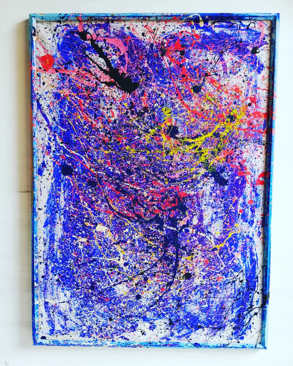 ○送料無料原画一点物○『スプラッター/飛沫抽象画#6』インテリア