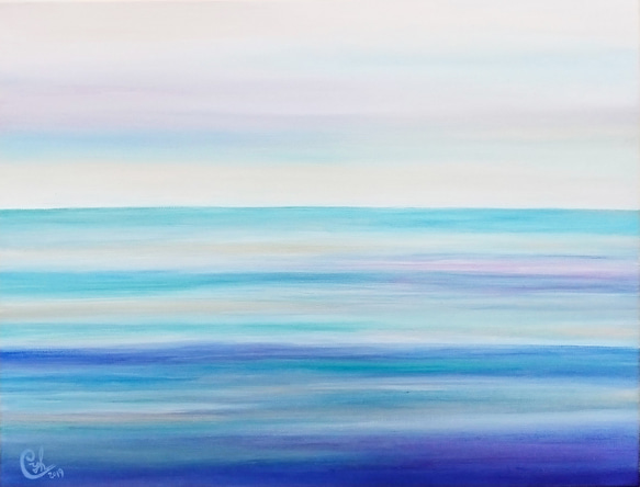 海洋繪畫《寧靜漂浮1》Ocean Painting " Floating in the peacefulness 1" 第1張的照片