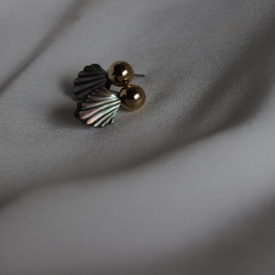 【特集掲載・数量限定】黒蝶貝の美しいシェルピアス 7枚目の画像