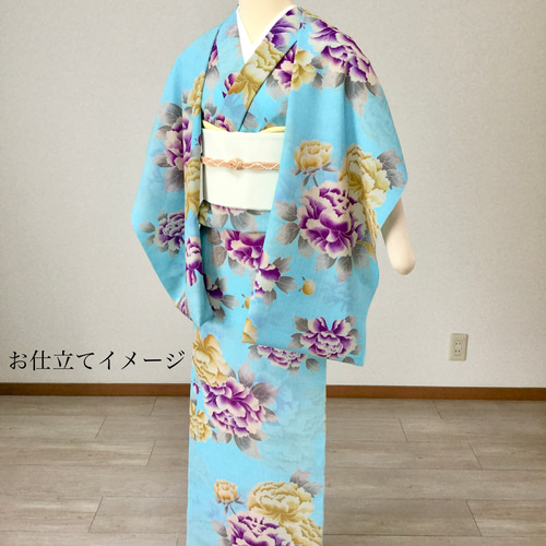 Y1053◇美品 綿絽 洗える夏着物 大正友禅 手縫い仕立て 手堅い Y1053◇美品 綿絽 洗える夏着物 大正友禅 手縫い仕立て 手堅い