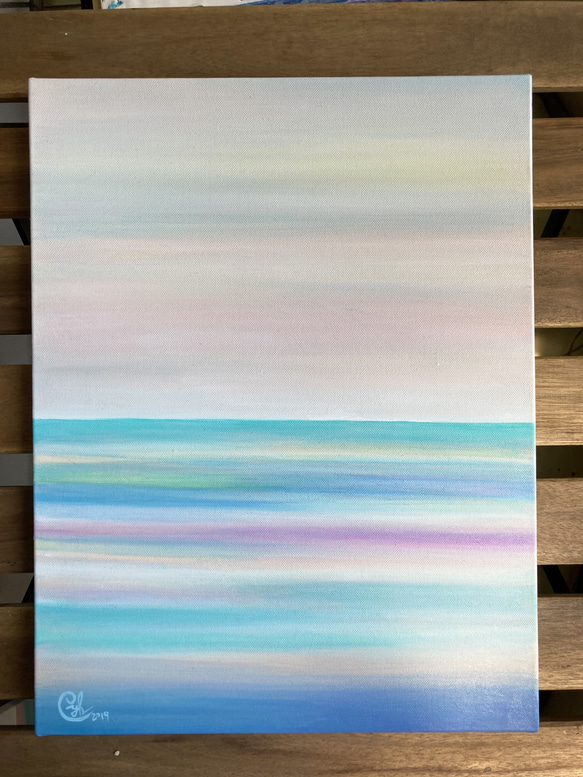 海洋繪畫《寧靜漂浮4》Ocean Painting " Floating in the peacefulness 4 " 第1張的照片