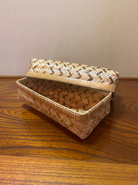 素朴な竹のお弁当箱　ランチボックス(長方形・大) 1枚目の画像