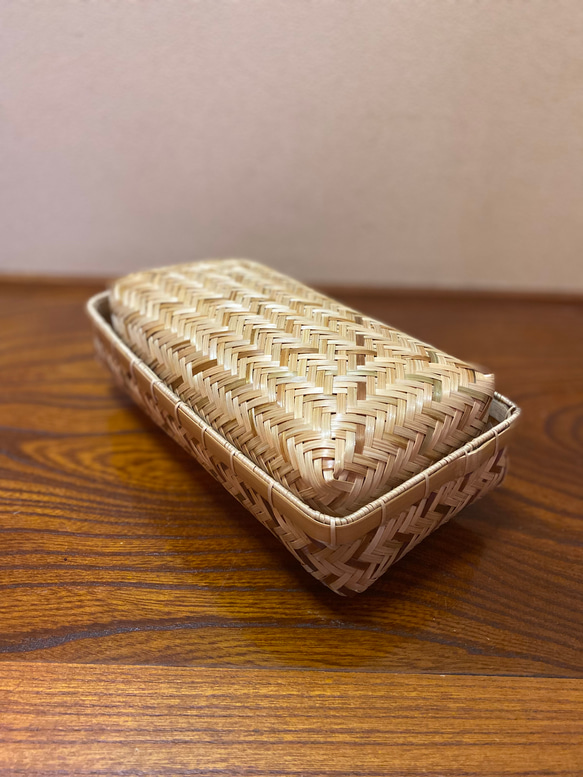素朴な竹のお弁当箱　ランチボックス(長方形・大) 4枚目の画像