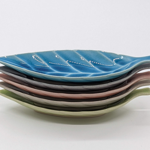 027-0511-0513 長皿 魚焼物皿 楕円皿 サンマ 和陶器 和モダン /リーフ