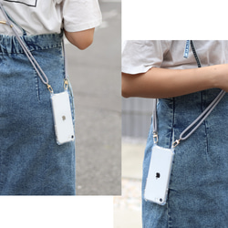 iPhoneケース ショルダー ストラップ付き 16 15 14 13 12 SE クリア 肩掛け おしゃれ シンプル 18枚目の画像