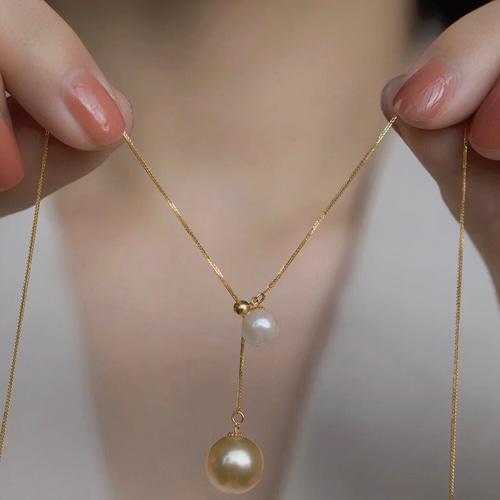 高級】天然南洋真珠&あこや真珠 ネックレスk18 ネックレス・ペンダント