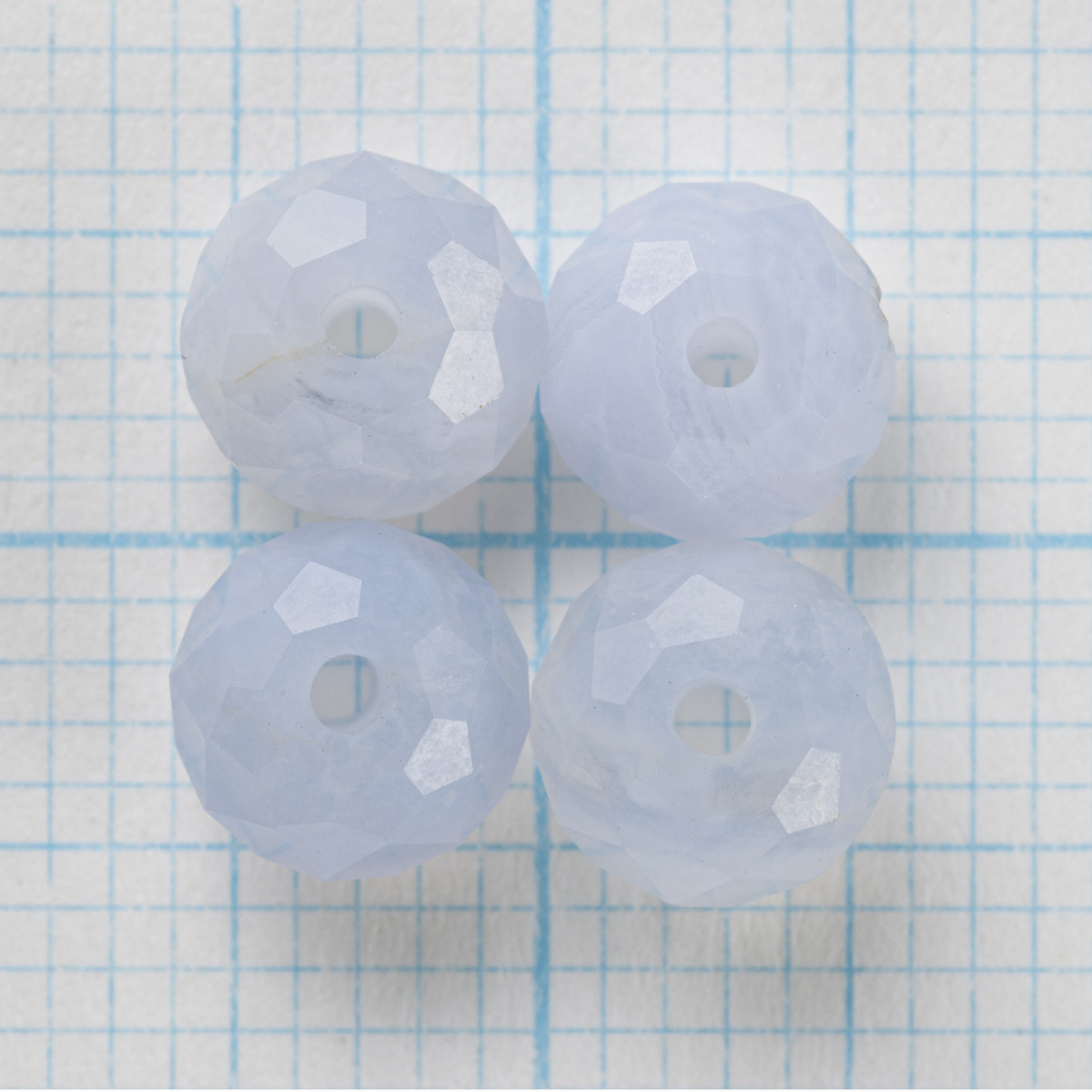 Agogopresbyhospital - 4粒売り ブルーレースAA ボタンカット6×6×4mm 