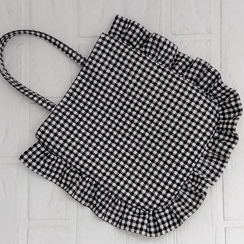 WOVEN 黒白チェック トートバッグ WOVEN 黒白チェック トートバッグ