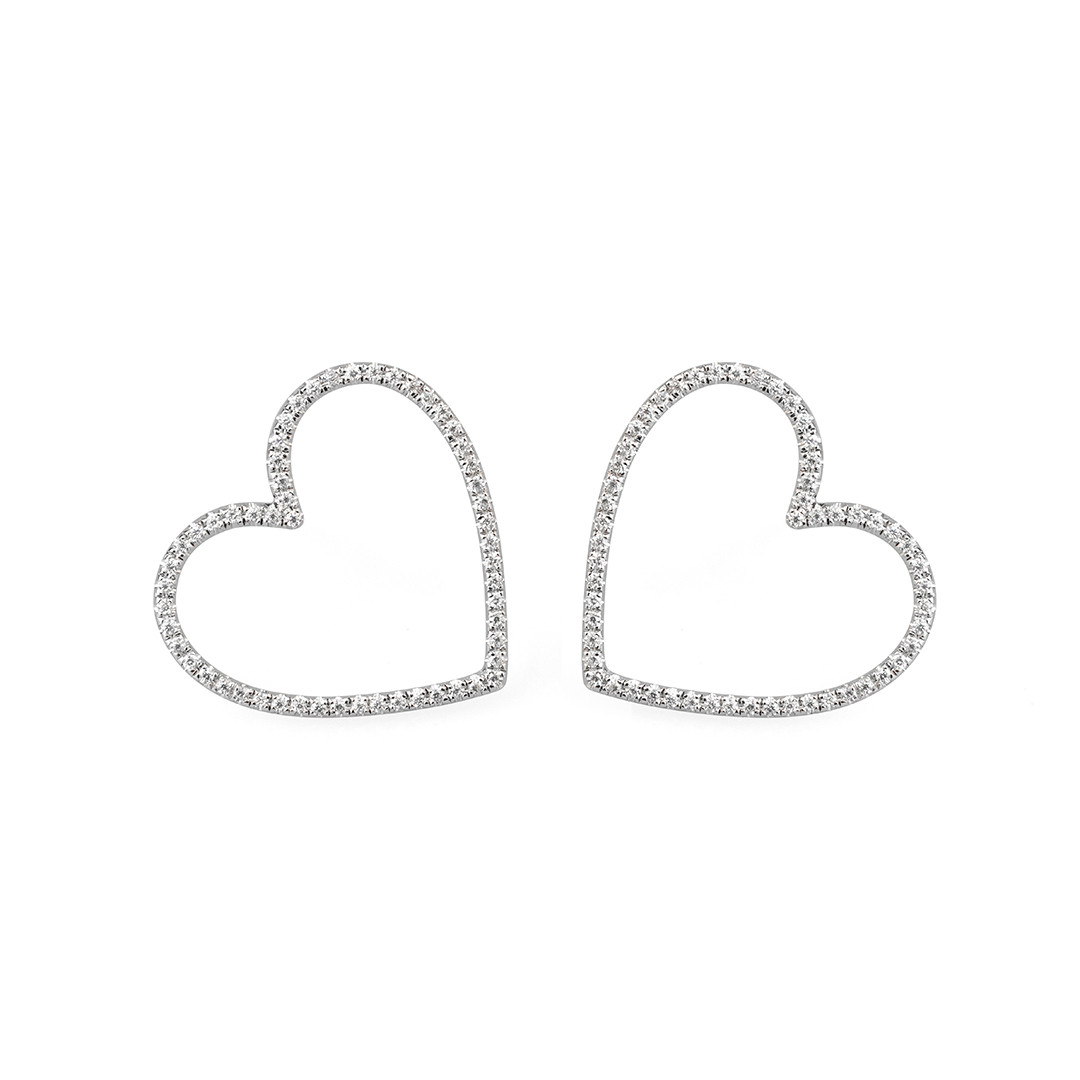 ハートフレームピアス B1025-2（4週間発送）