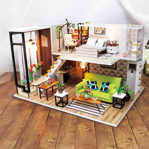MCK-02 ミニチュアハウス ロマンティックな北欧の家 キット エルベール