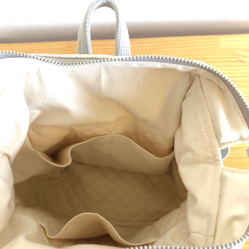 大人のリュック リネン×レース 水色系 リュック・バックパック tumugi  