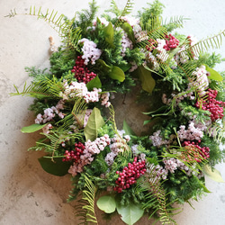 再販!!フレッシュグリーン＆木の実のリース40㎝ 5枚目の画像