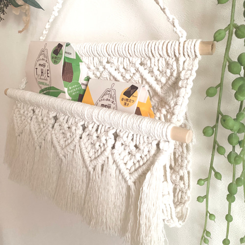 NO.393『マクラメ編み・ウォールポケット』 NO.393『マクラメ編み・ウォールポケット』