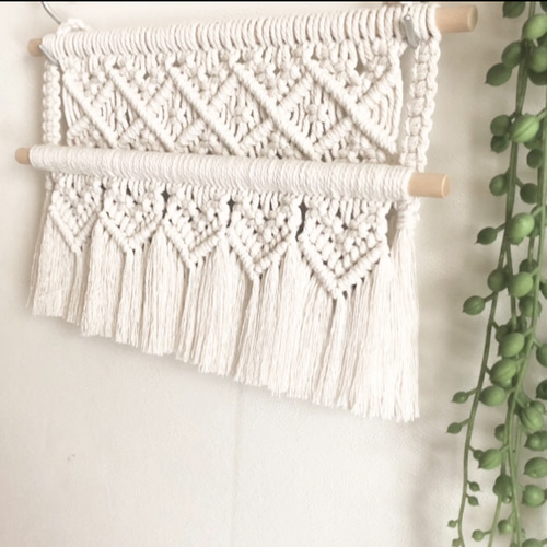 NO.393『マクラメ編み・ウォールポケット』 NO.393『マクラメ編み