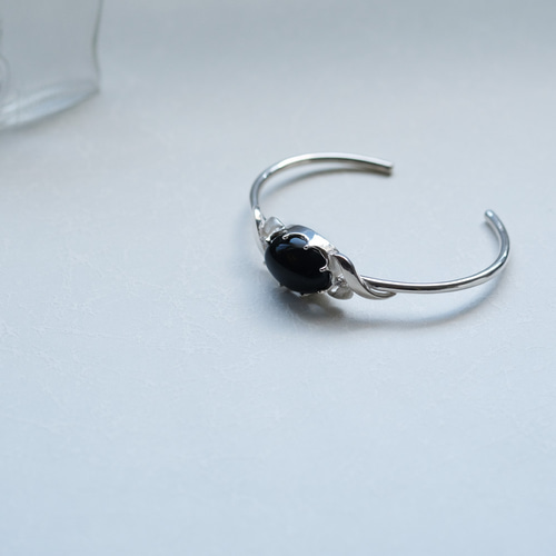 オニキス バングル シルバー925 バングル・リストバンド Cloudjewelry
