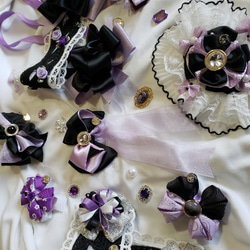 【送料無料】紫の蝶々が舞うミリネリー　Creema限定2208 7枚目の画像
