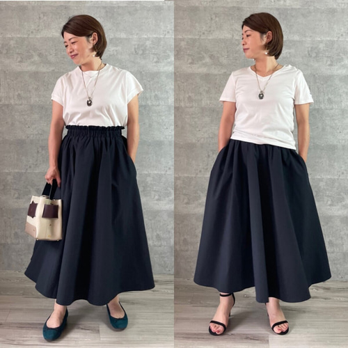 SALE 40%off【小柄S】スラリと細見え♡大人のウエストギャザー SALE 40%off【小柄S】スラリと細見え♡大人のウエストギャザー