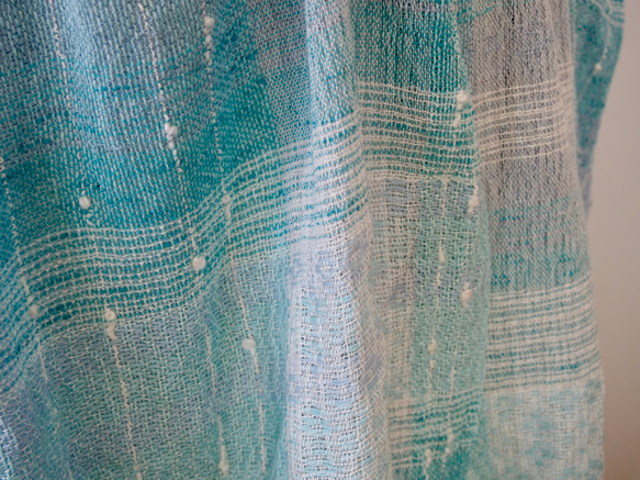 手織り・木綿のストール 4枚目の画像