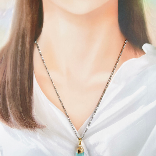 ネックレスチャーム　クリスタル クリスタルダイヤモンドバー ネックレスチャーム Pt950h 【クリスタル