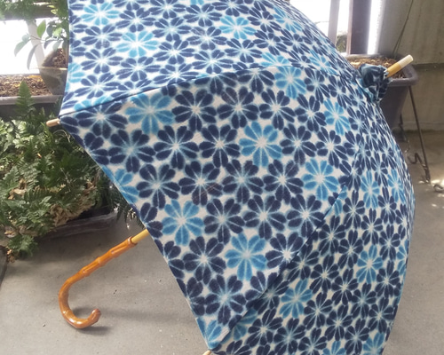 雪ん子 蚊絣 手作り日傘 （日傘特集 【リネンや生地・布の通販