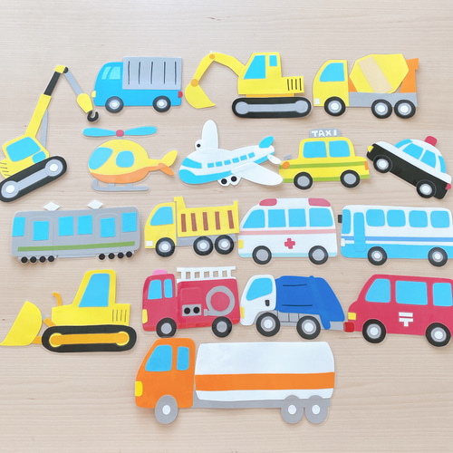 はたらく車 壁面 働く車 画用紙 はたらく車 壁面 働くくるま 画用紙 ウォールステッカー