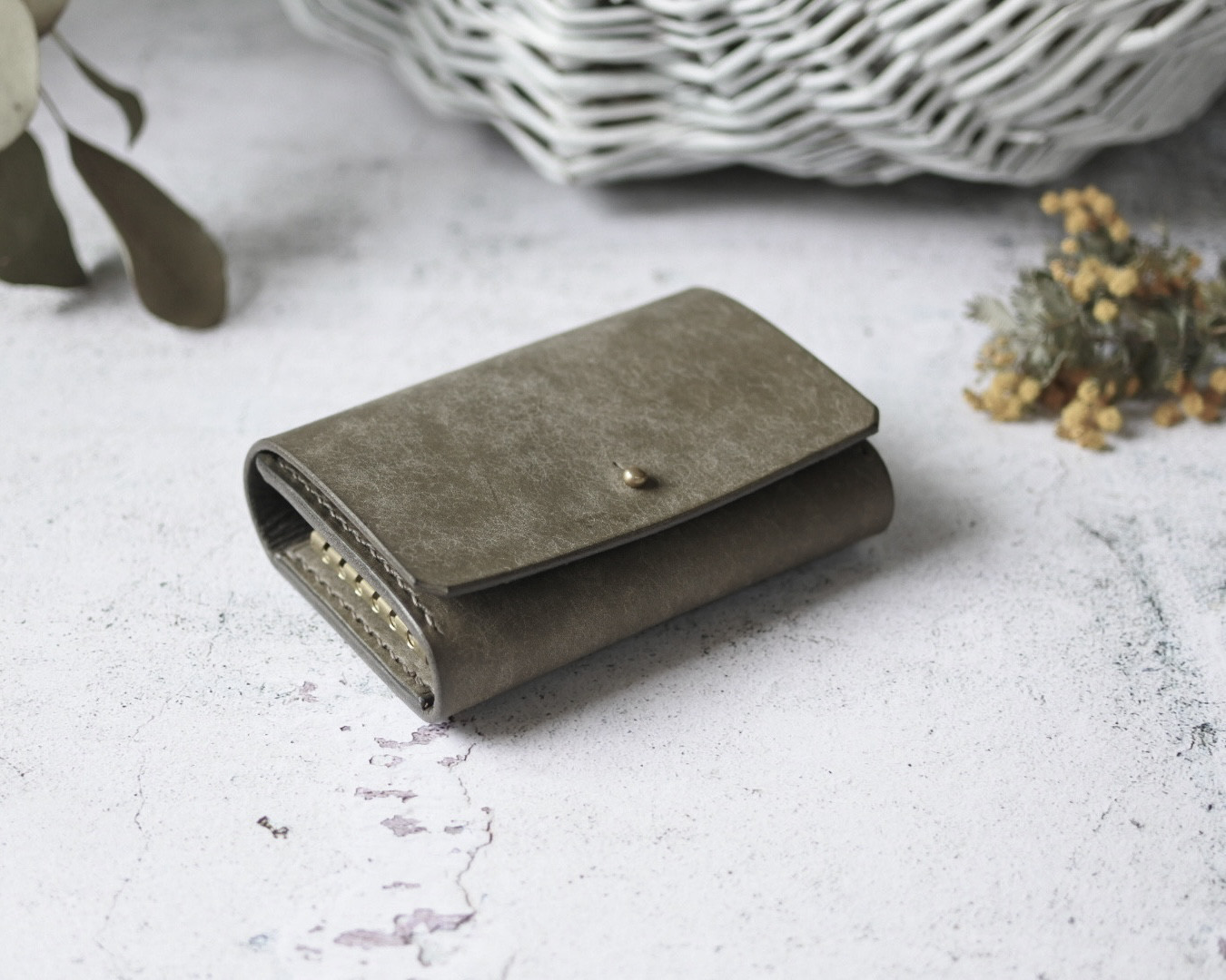 イタリアンレザー★キーケース★カードケース付き【カラーオーダー】【受注制作】｜詳細画像