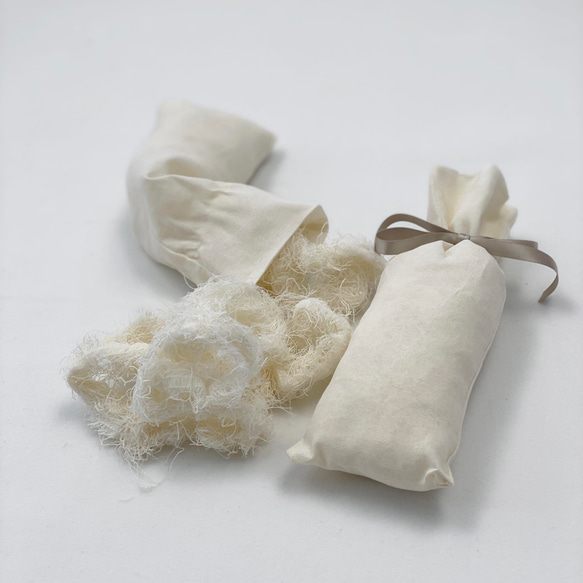和紙布で作った消臭や除湿効果のある袋　「ブリオッシュ」　Mサイズ　２個セット 3枚目の画像
